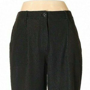 ST. JOHN SPORT Black Poly-Blend Subtle-Flare Jean Pants Size 6